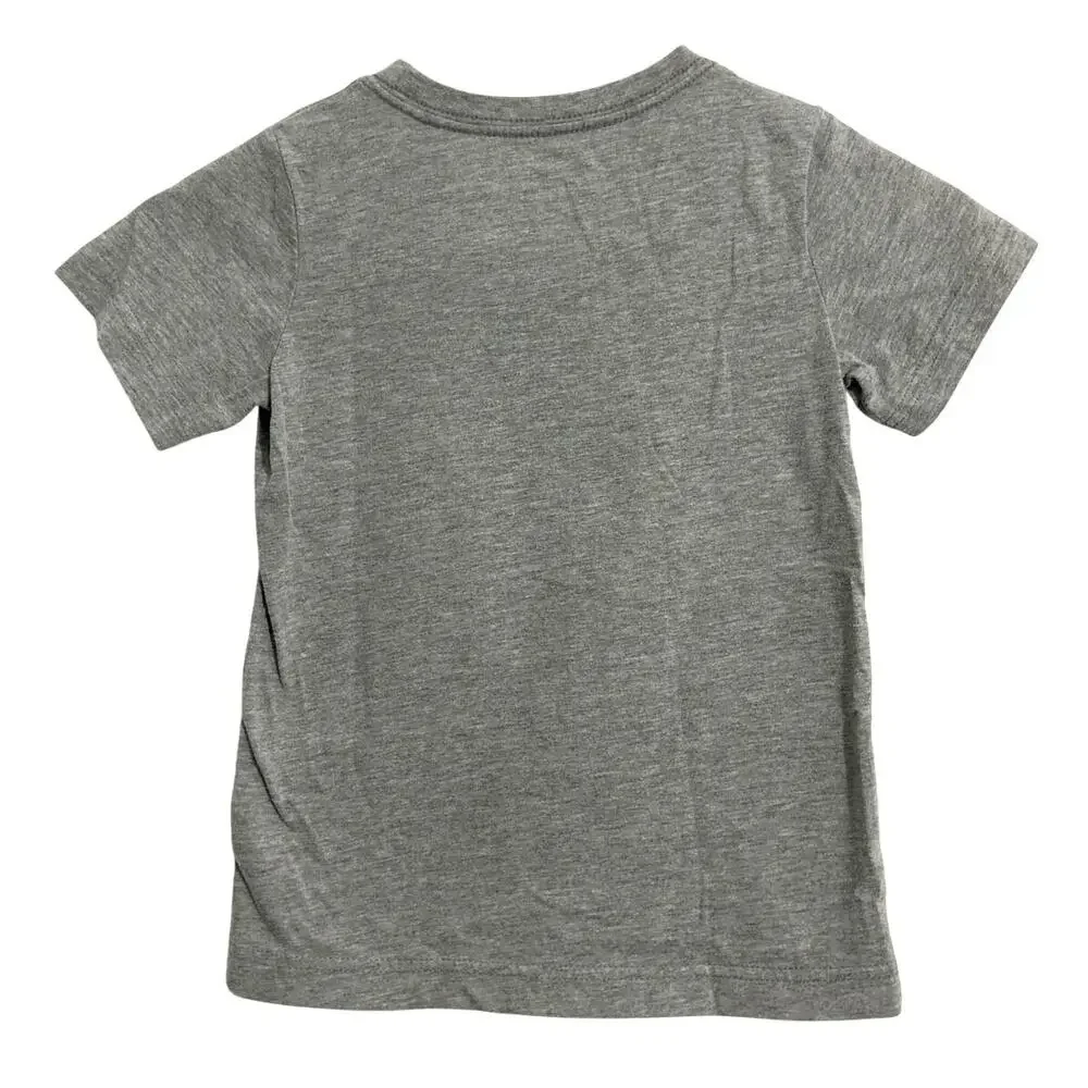 Nike Kids Boys Short Sleeve Graphic Tee Shirt Gray Just Do It 5-6